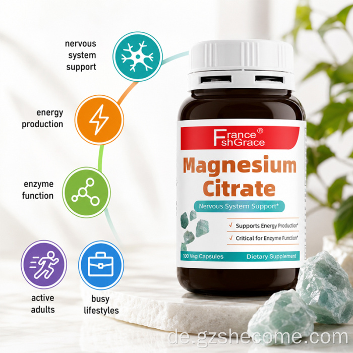 Shecome Magnesiumcitrat-Kapseln Nervensystem
